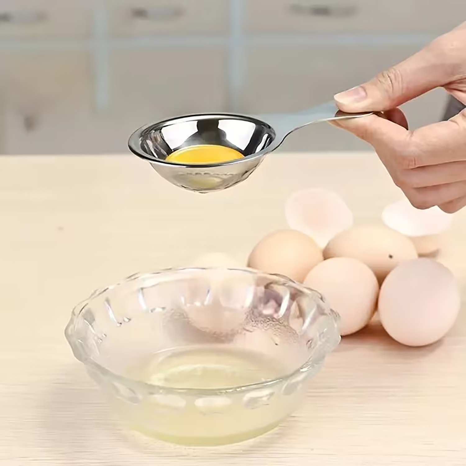 Egg Separator Tool - Separator do jaj ze stali nierdzewnej,