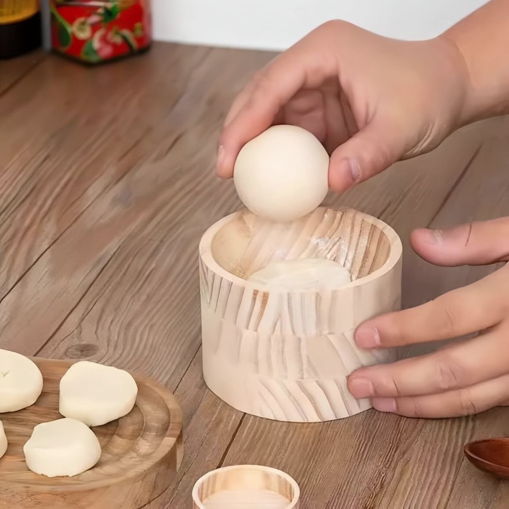 Kitchen Gadgets Dumpling Maker - Drewniane narzędzie do rozwałkowywania ciasta, forma