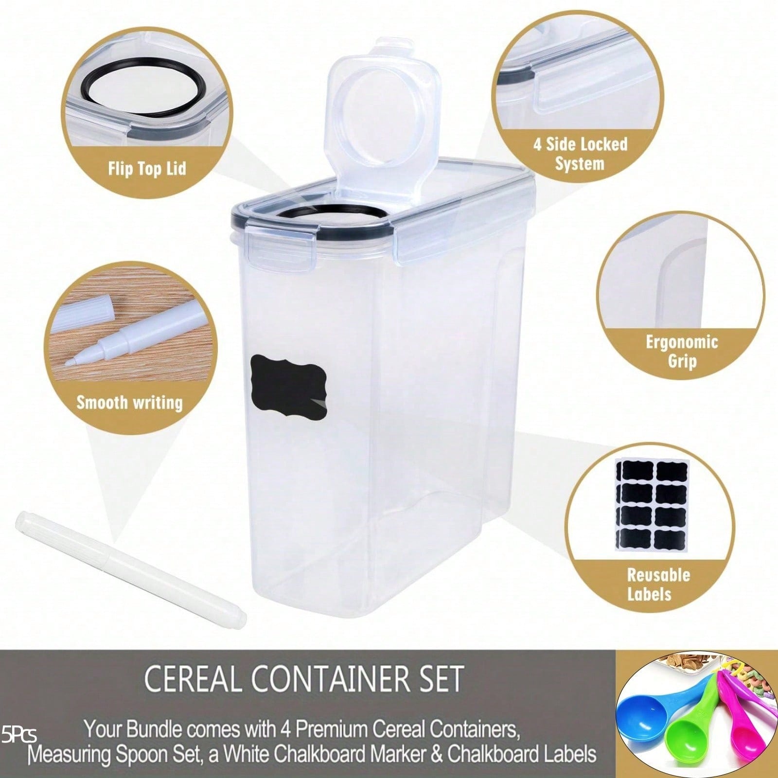 Zestaw 4 szczelnych pojemników – Kitchen Gadgets Organizer recenzja i cena